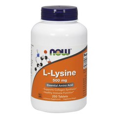Лизин Now Foods L-Lysine 500 mg (250 таб) нау фудс