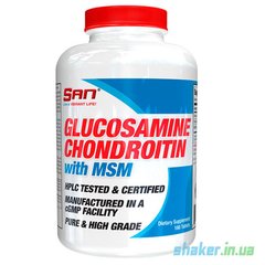 Глюкозамін хондроїтин МСМ SAN Glucosamine Chondroitin with MSM 180 таб