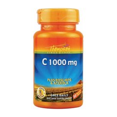 Вітамін C Thompson Vitamin C 1000 mg plus rose hips and acerola 30 капсул