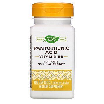 Пантотенова кислота, Pantothenic Acid, Nature's Way, 250 мг, 100 капсул