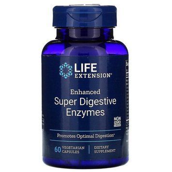 Энзимы (пищеварительные ферменты), Digestive Enzymes, Life Extension, 60 капсул