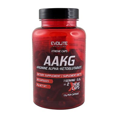 L-аргінін альфа-кетоглютарат Evolite Nutrition AAKG Extreme 60 капсул