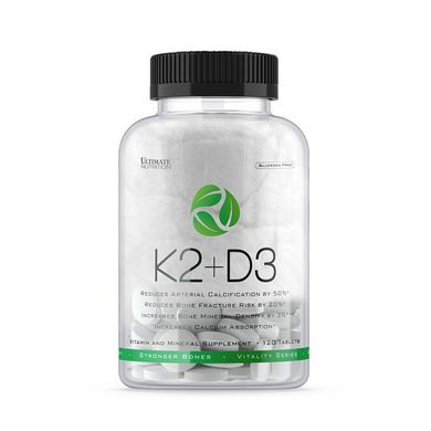 Вітамін К2 + Д3 Ultimate Nutrition K2 + D3 120 таблеток