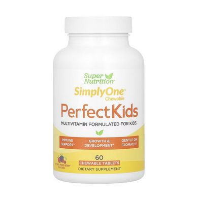 Вітаміни для дітей Super Nutrition SimlyOne Chewable Perfect Kids 60 жув. таблеток mixed berry