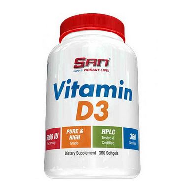 Вітамін Д3 SAN Vitamin D3 5000 IU (360 капс)