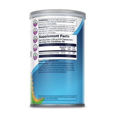 Магний для детей KAL Magnesium Powder 200mg 4oz Unflavored 118 мл