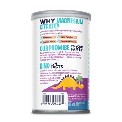 Магний для детей KAL Magnesium Powder 200mg 4oz Unflavored 118 мл