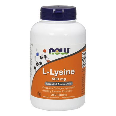 Лізин Now Foods L-Lysine 500 mg 250 таб