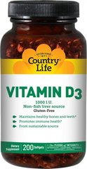 Витамин Д3 Country Life Vitamin D3 100 капсул