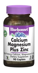 Кальцій Магній + Цинк, Bluebonnet Nutrition, 90 капсул