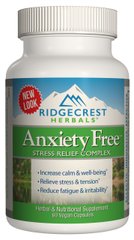 Комплекс для Зниження Стресу, Anxiety Free, RidgeCrest Herbals, 60 гелевих капсул