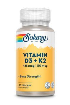 Витамин Д3 + К2 Solaray Vitamin D3+K2 soy free 120 капсул