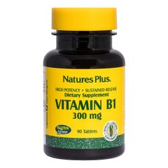 Вітамін В1 (тіамін) , Nature's Plus, 300 мг, 90 таблеток