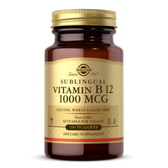 Витамин В12, Сублингвальный, Vitamin B12, Solgar, 1000 мкг, 100 таблеток