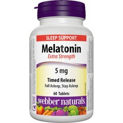 Мелатонин Webber Naturals Melatonin E. S. 5mg 60 таблеток
