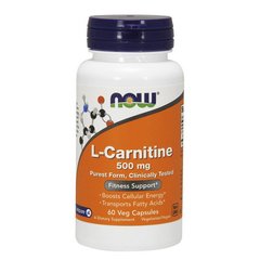 Л-карнітин Now Foods L-Carnitine 500 mg 60 капс