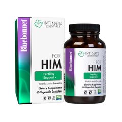 Комплекс для Него, поддержка фертильности, Intimate Essenitals For Him Fertility Support Multivitamins, Bluebonnet Nutrition, 60 вегетарианских капсул