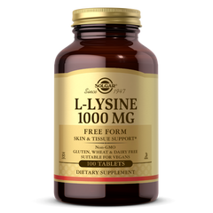 Лізин Solgar L-Lysine 1000 mg 100 таб