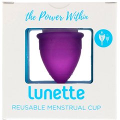 Менструальный колпачок многоразового использования модель 1 для легких и нормальных выделений фиолетовый Lunette (Reusable Menstrual Cup) 1 шт