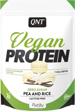 Рослинний протеїн QNT Vegan Protein 500 г vanilla macaroon