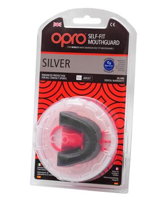 Капа OPRO Silver Black/Red (art.002189001)