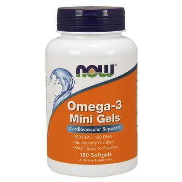 Омега 3 Now Foods Omega-3 Mini Gels 180 капс рыбий жир