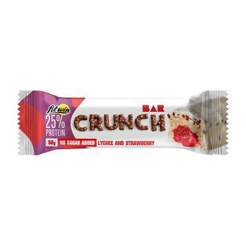 Протеиновый Батончик FitWin Crunch Bar No Sugar Added 50 г Lychee And Strawberry