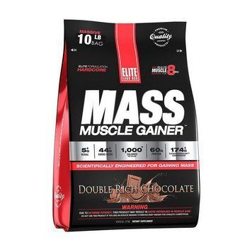 Гейнер для набора массы ELITE Labs Mass Muscle Gainer 4600 г strawberry milkshake