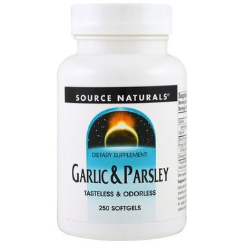 Чеснок & Петрушка, Source Naturals, 250 желатиновых капсул