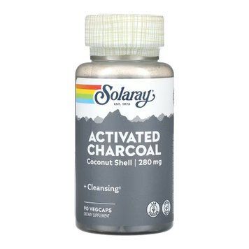 Активоване Вугілля Solaray Activated Charcoal Coconut 280 mg 90 вег. капсул