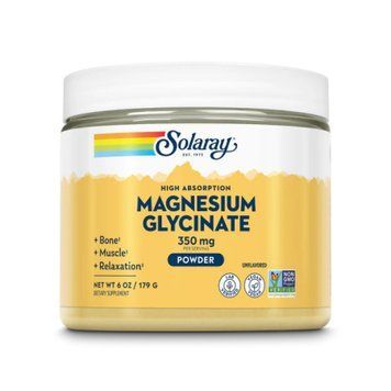 Магній гліцинат Порошок Solaray Magnesium Glycinate Powder 179 г Unflavored