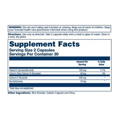 Кальций D-глюкарат Solaray Calcium D-Glucarate 400mg 60 капсул
