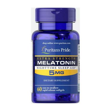 Мелатонін Puritan's Pride Melatonin 5 mg 60 tabs