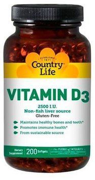 Вітамін Д3 Country Life Vitamin D3 2500 IU 60 капсул