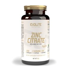 Цинк цитрат Evolite Nutrition Zinc Citrate 100 вег. капсул