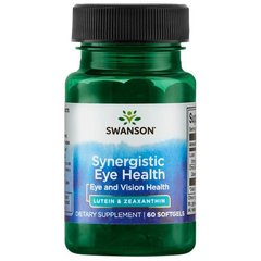 Вітаміни для очей Swanson Synergistic Eye Health Lutein & Zeaxanthin 60 капсул