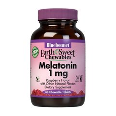 Мелатонин Bluebonnet Nutrition Melatonin 1 mg 60 жевачек Малина
