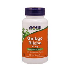 Гинкго билоба Now Foods Ginkgo Biloba 60 mg (60 капс) нау фудс