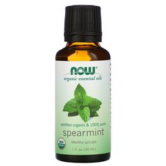 Ефірне масло м'ята кучерява Now Foods Organic and 100% Pure Spearmint 30 мл