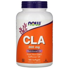Кон'югована лінолева кислота Now Foods (CLA) 800 мг 180 капсул