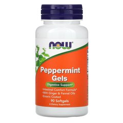 Перцева м'ята Now Foods Peppermint Gels with Ginger & Fennel Oils 90 капсул