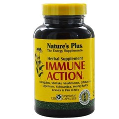 Иммуностимулирующий комплекс, Immune Action, Natures Plus, 120 растительных капсул