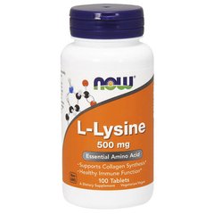 Лізин Now Foods L-Lysine 500 mg 100 таб