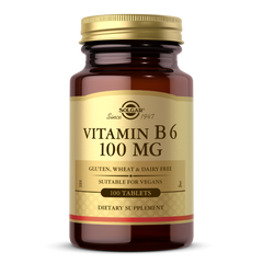 Вітамін В6 Solgar Vitamin B6 100 mg (100 таб) піридоксин