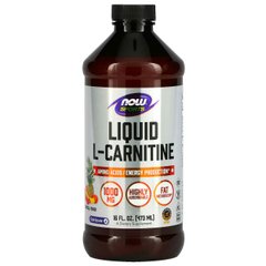 Жидкий Л-карнитин Now Foods L-Carnitine Liquid 1000 mg 473 мл tropical punch