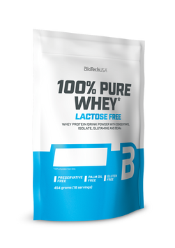 Сироватковий протеїн концентрат BioTech 100% Pure Whey Lactose Free (454 г) шоколад