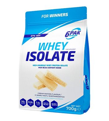 Сывороточный протеин изолят 6Pak Whey Isolate 700 грамм Белый шоколад