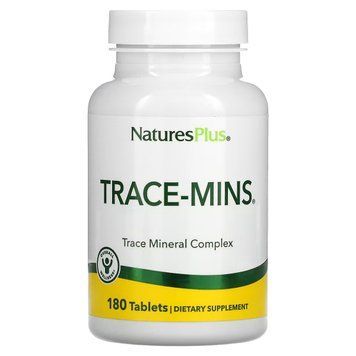 Комплекс микроэлементов, Trace-Mins, Trace Mineral Complex, Natures Plus, 180 таблеток