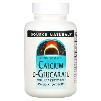 Кальций Д-глюкарат, Calcium D-Glucarate, Source Naturals, 1000 мг, 120 таблеток (500 мг в таблетке)