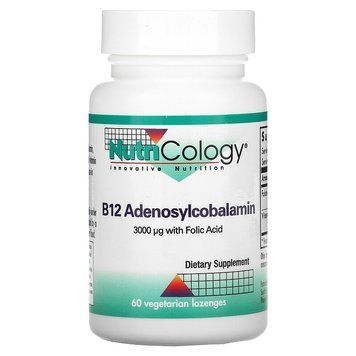 Аденозилкобаламін 12, Adenosylcobalamin B12, Nutricology, 60 вегетарианских леденцов